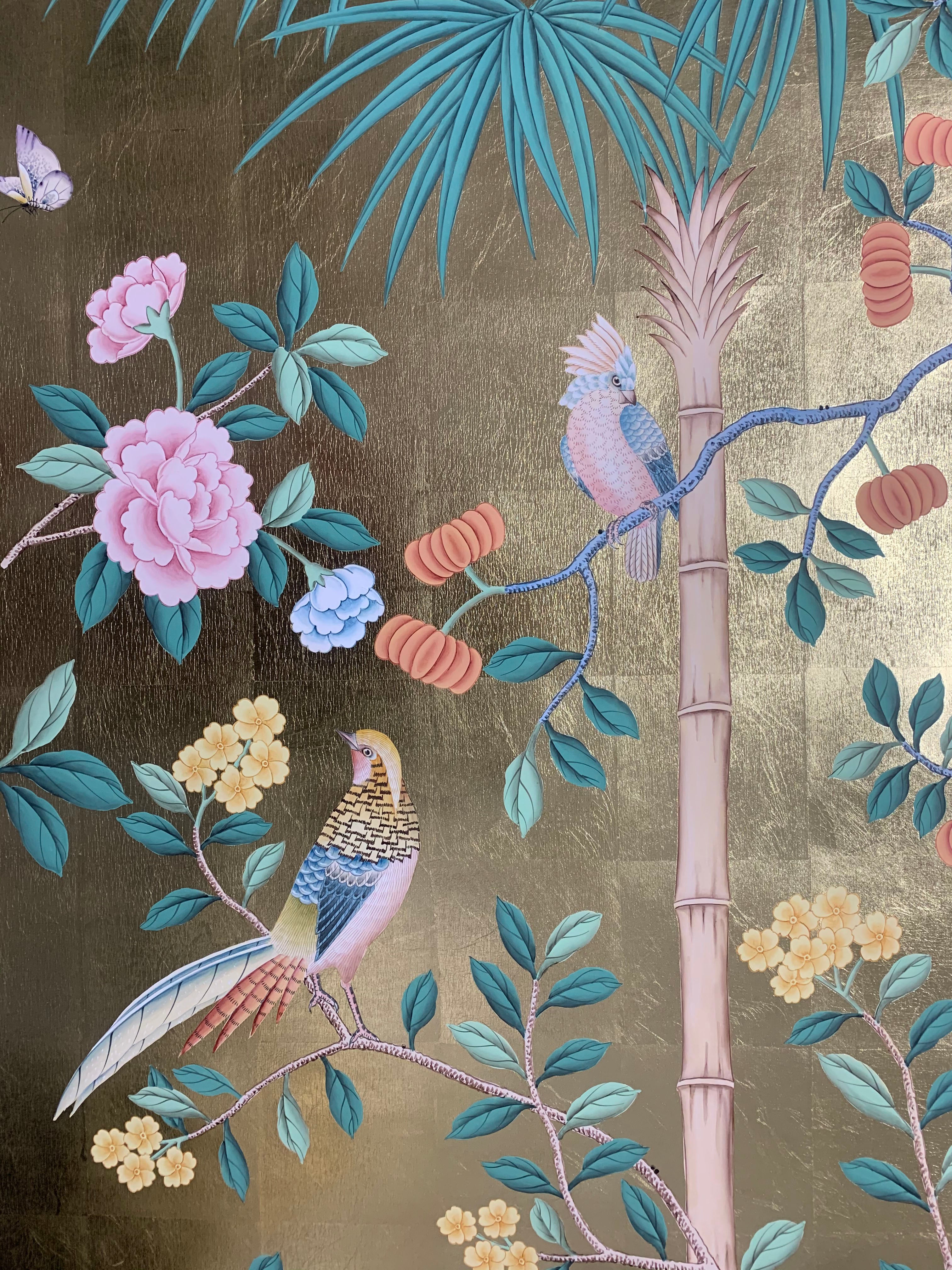 Tropicalia Hand-Painted Wallpaper | Aqualille