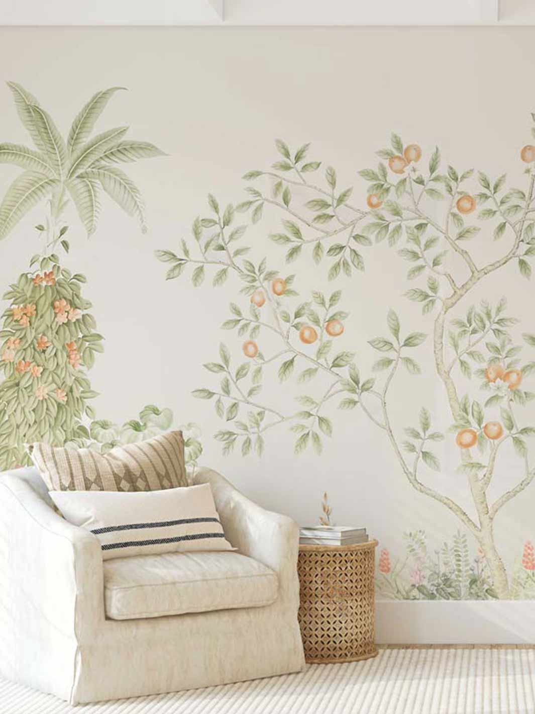Kapok - Hand-Painted Wallpaper – Aqualille
