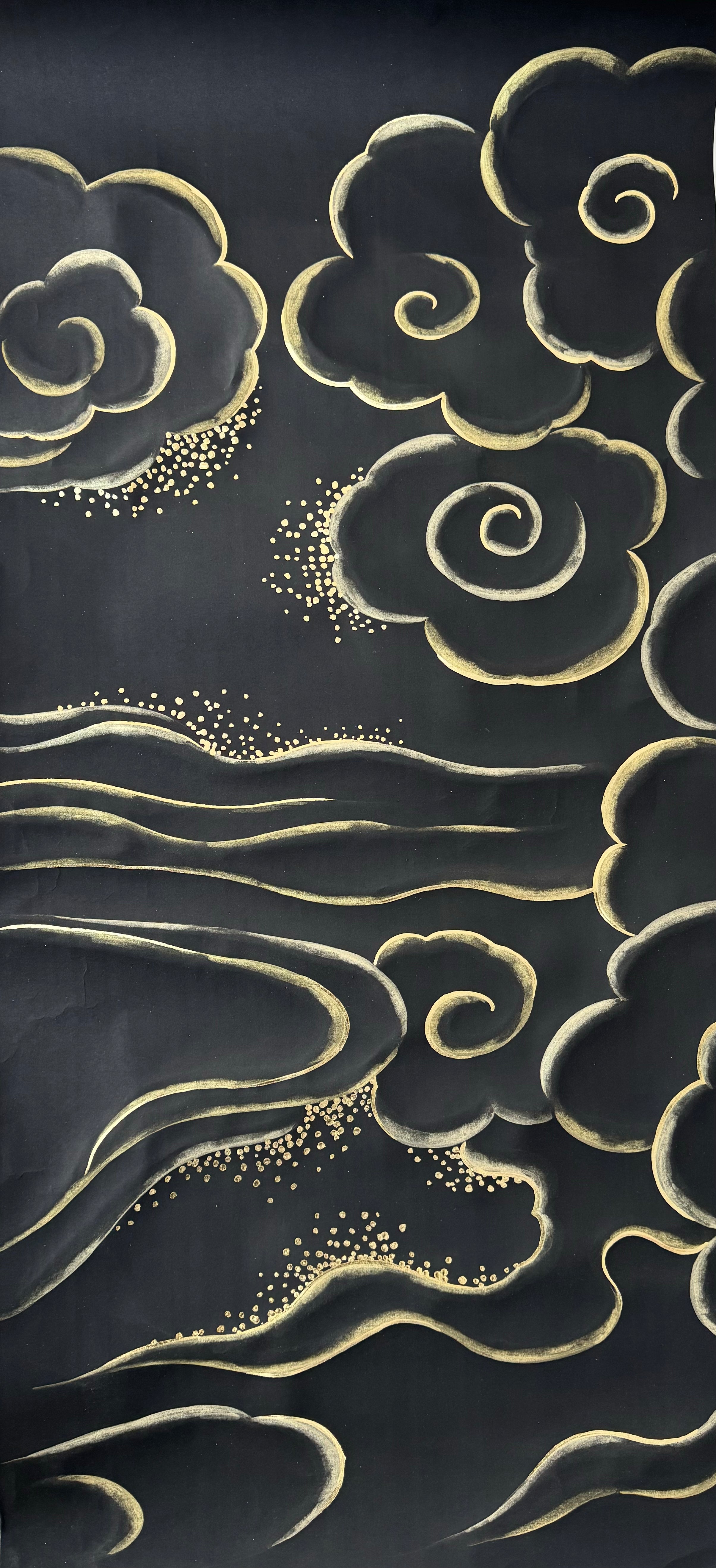 Zephyr – Hand-Painted Wallpaper by Aqualille