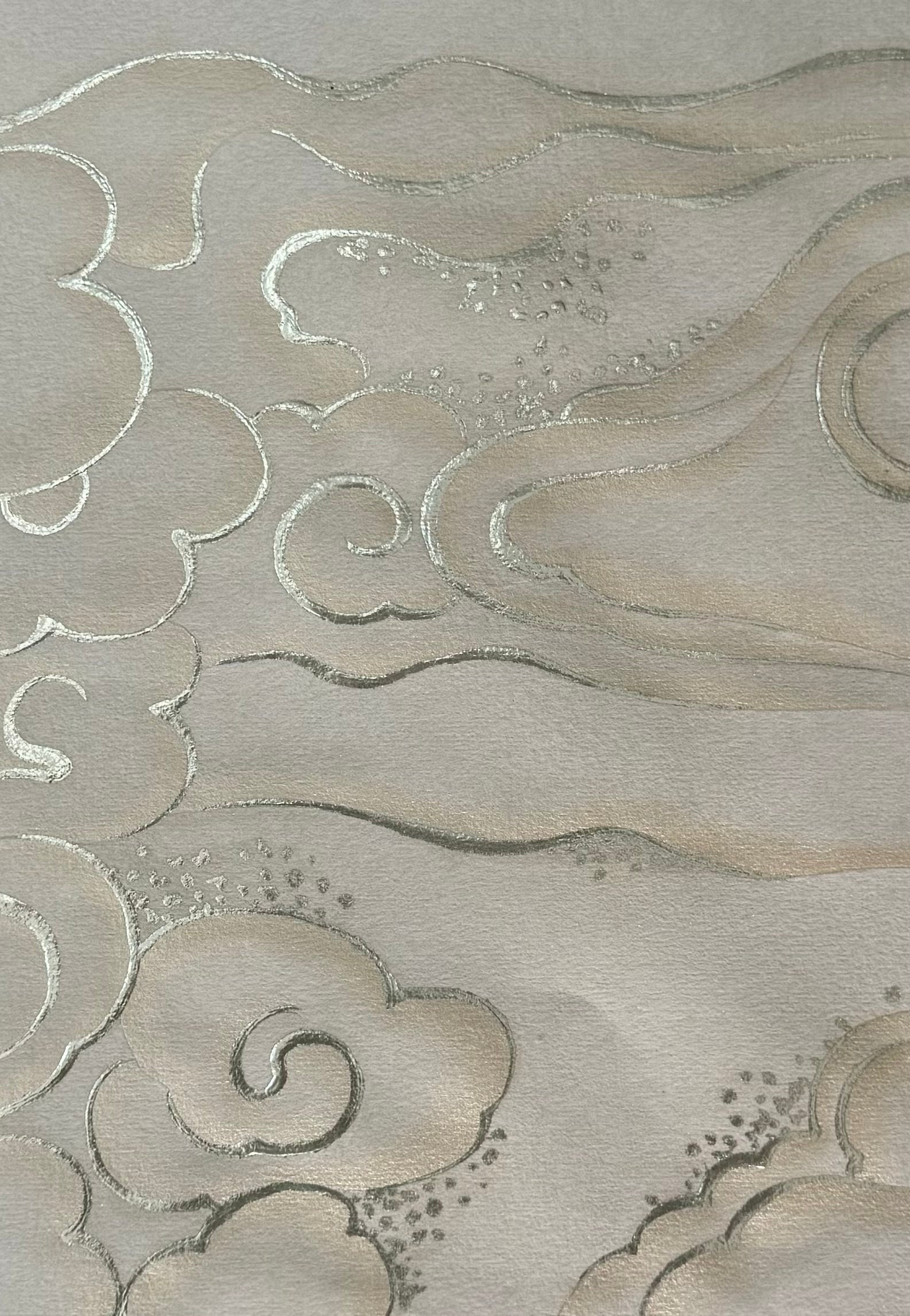 Zephyr – Hand-Painted Wallpaper by Aqualille